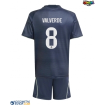 Otroški Nogometni dresi Real Madrid Federico Valverde #8 Gostujoči 2025-26 Kratek Rokav (+ Kratke hlače)